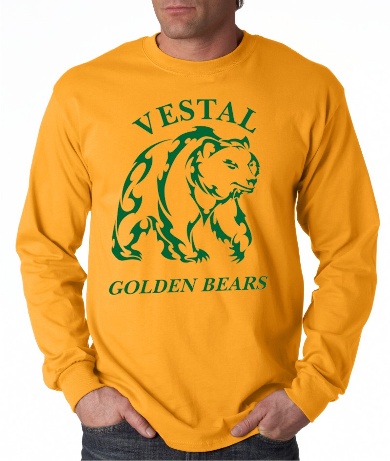 Vestal Golden Bears long sleeve gold shirt